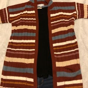 Pink Rose medium long length cardigan